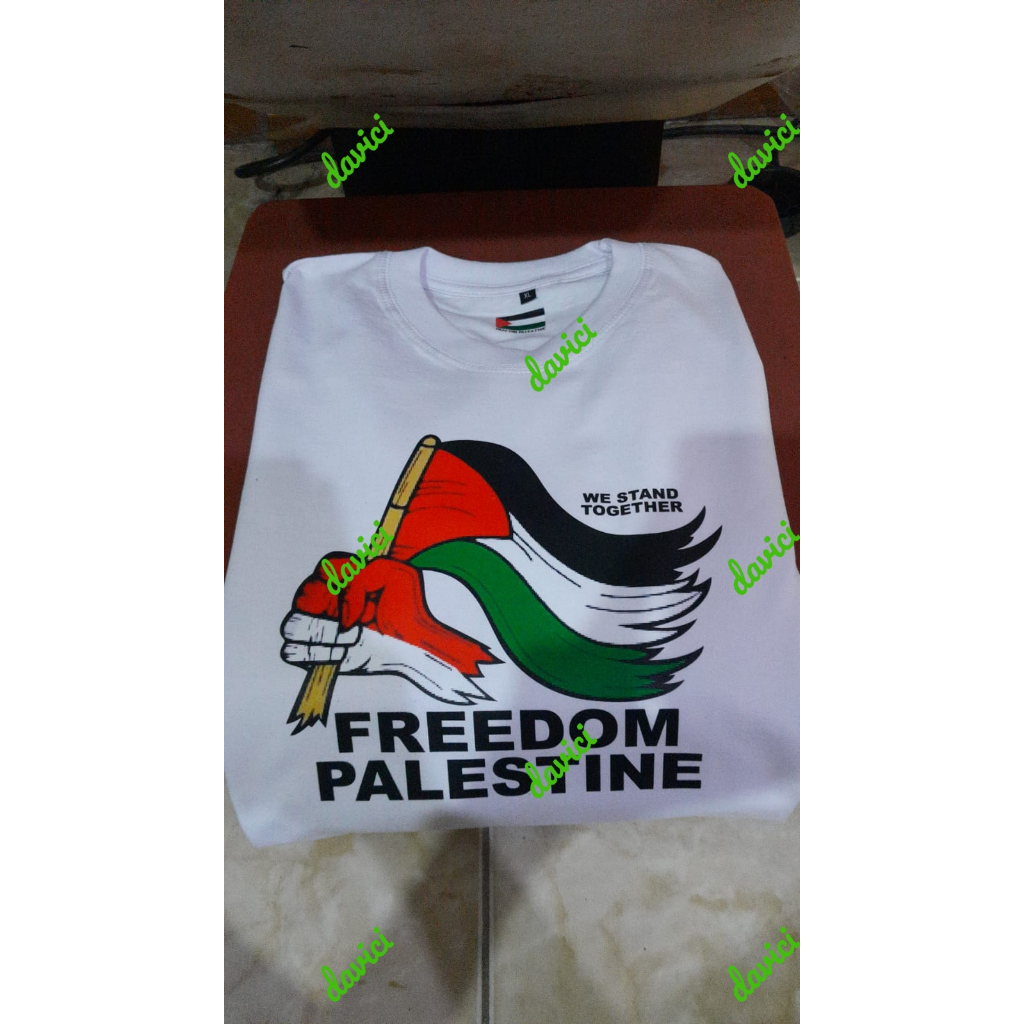 kaos freedom palestina terbaru/ baju tshirt distro atasan pria wanita