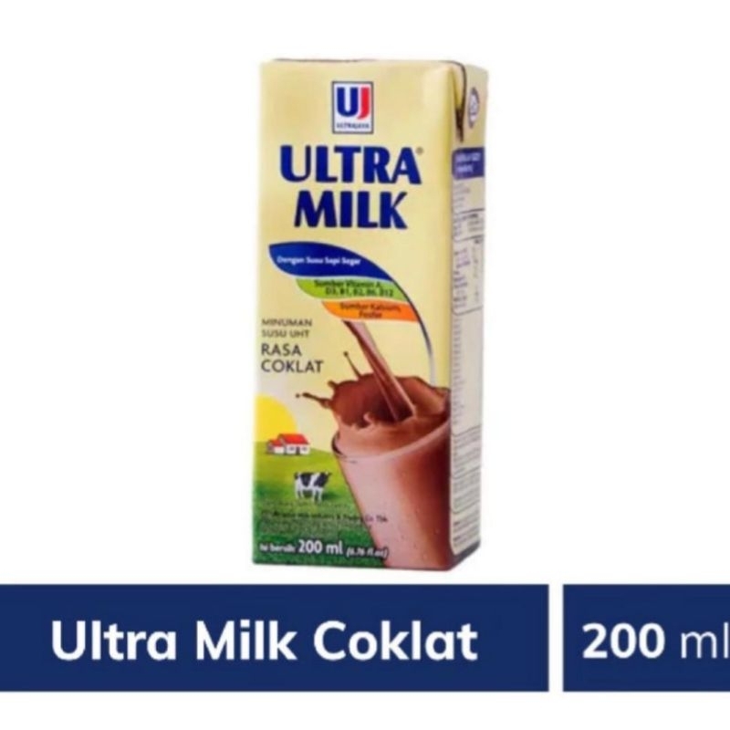 

Ultra Milk Susu UHT Coklat 200 Ml / 1 pcs