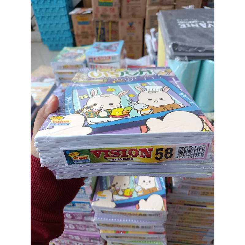 

BUKU TULIS VISION 58 LEMBAR ( 1 PACK = 10 BUKU)