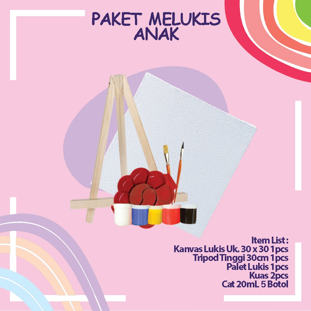 

Paket Melukis Kanvas Lukis Komplit Ukuran 30 x 30cm + Tripod Murah Berkualitas Lengkap