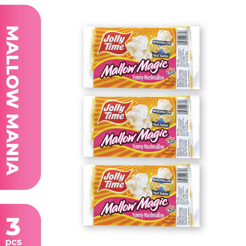 

Kode HJY309 Jolly Time - Paket Mallow Mania (3MM) - Microwave Popcorn
