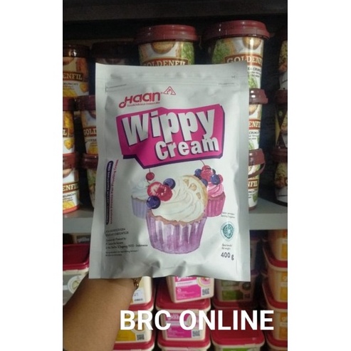 

[♥E25➤] 400 GRAM WHIPPING WIPPY CREAM BUBUK HAAN Pouch Berkah Shopee