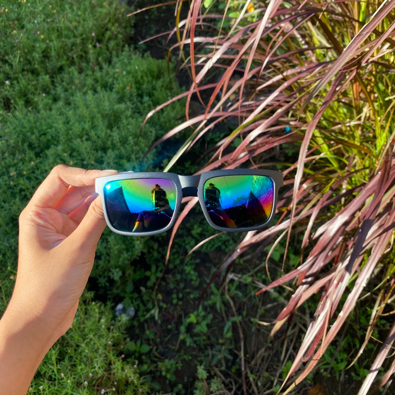 Kacamata S+ Hitam Pria Wanita Anti Silau Kacamata Pelangi