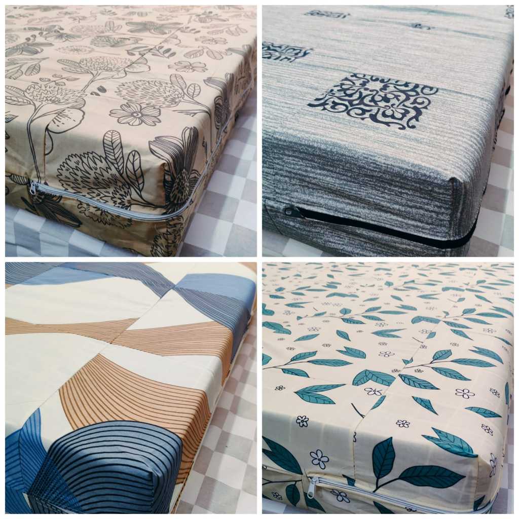 sprei risleting sarung kasur bahan perca My Love ukuran 90x200