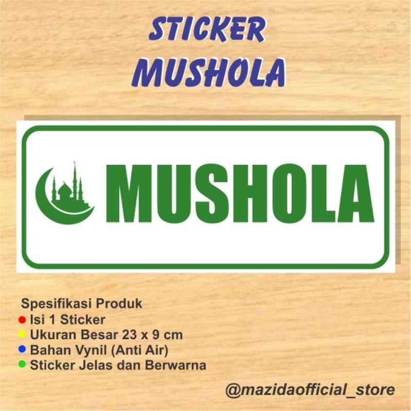 

Sticker Mushola Masjid Tempat Ibadah Ukuran Besar Anti Air