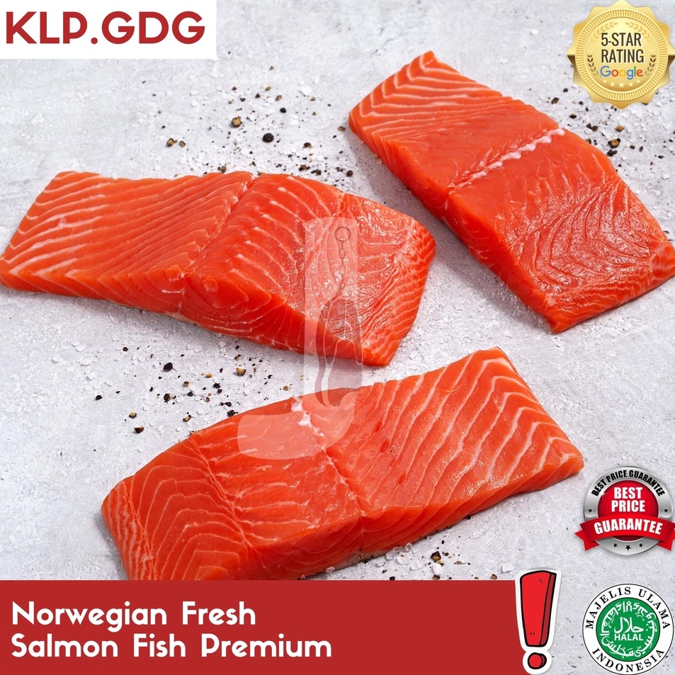 

GXNJ6138 Free Ongkir Ikan Salmon Norwegian Fresh Slice Fillet Fish 200gr - KLP GADING