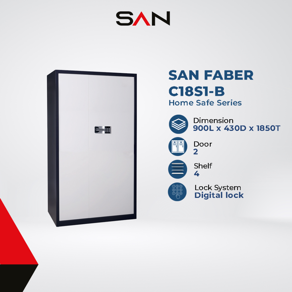 Lemari Arsip Kantor Lemari Arsip Lemari Digital Kabinet Lemari Besi SAN FABER C18S1-B