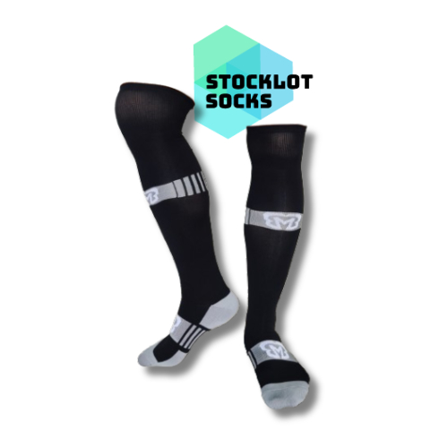 Kaos Kaki Futsal / Sepak Bola MBB Apparel Original Hitam List Abu (TANPA TAG)