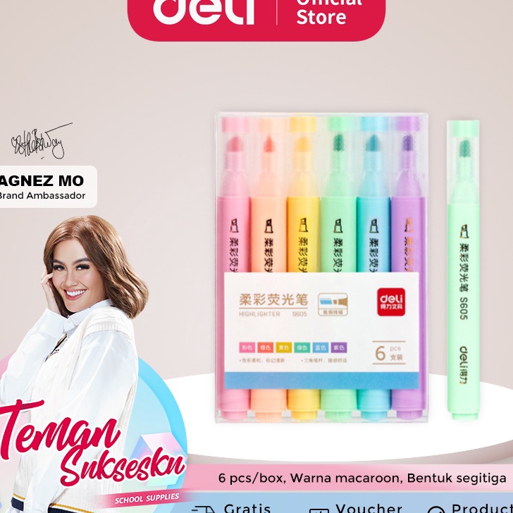 

KODE HKM423 Deli Pen Highlighter Macaroon 6 Warna S605