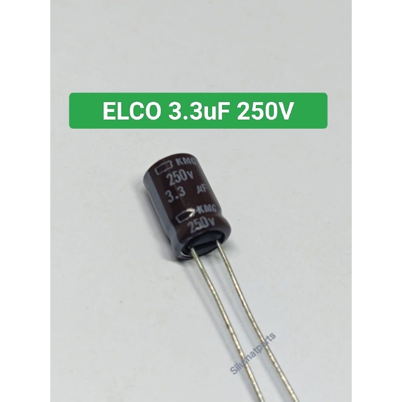 Elco 3.3uf 250v / Elko 250v 3.3uf / Capasitor 3.3uf 250v