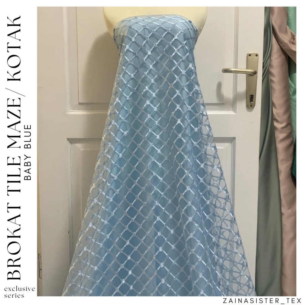 Kain Brukat Tulle Kotak / Tile Kotak / Brukat Jaring / Tille Jaring / Tulle Jaring / Tile Jaring / T