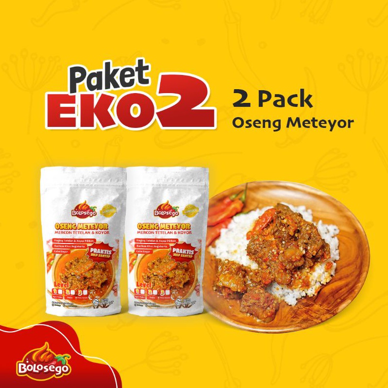 

✨Original✨ SUPER HEMAT! PAKET EKO 2 ( 2 PCS OSENG METEYOR) @200 GRAM- BOLOSEGO serbuuu !