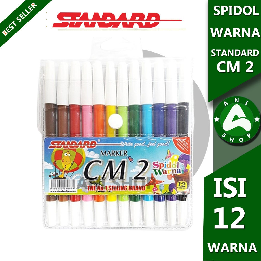 

STANDARD SPIDOL WARNA 1 PAK ISI 12 COLORS ANI SHOPP