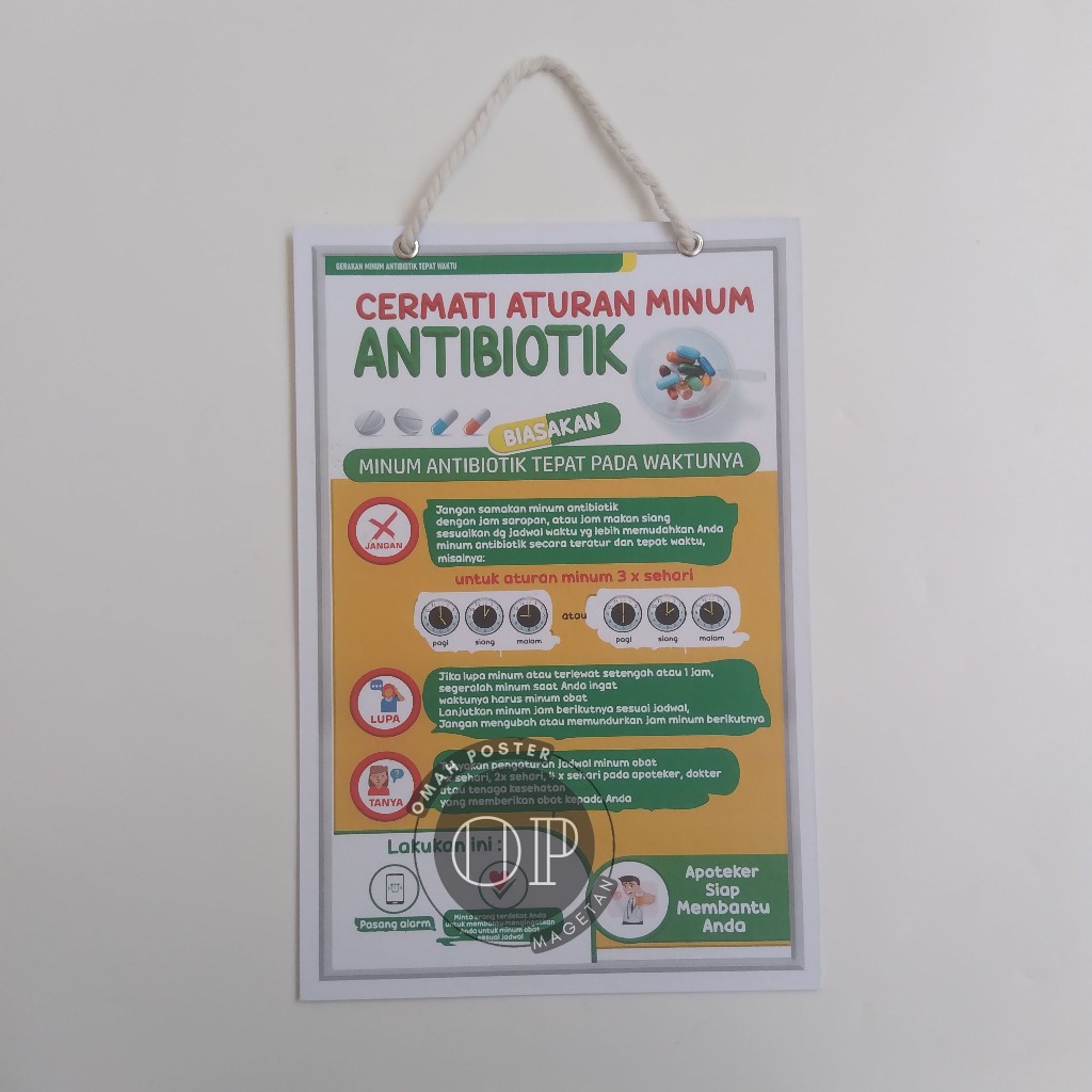 

Hard Poster Cermati Aturan Minum Antibiotik - Panduan Minum Antibiotik