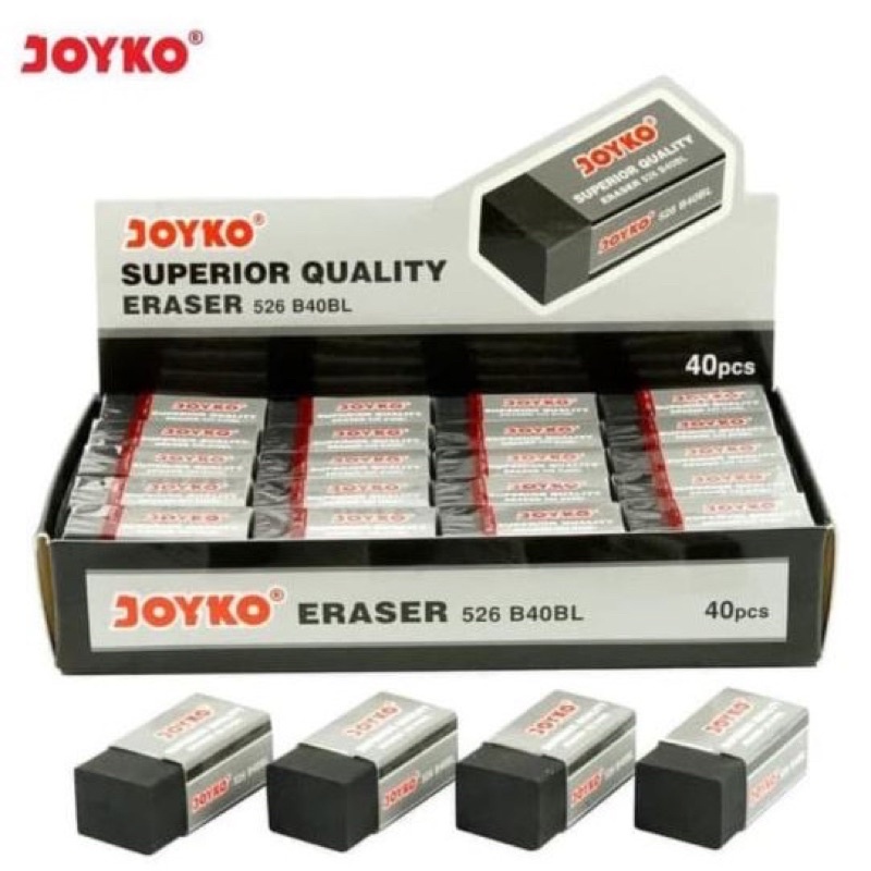 

Penghapus Joyko B40 Hitam / Putih (40 pcs)