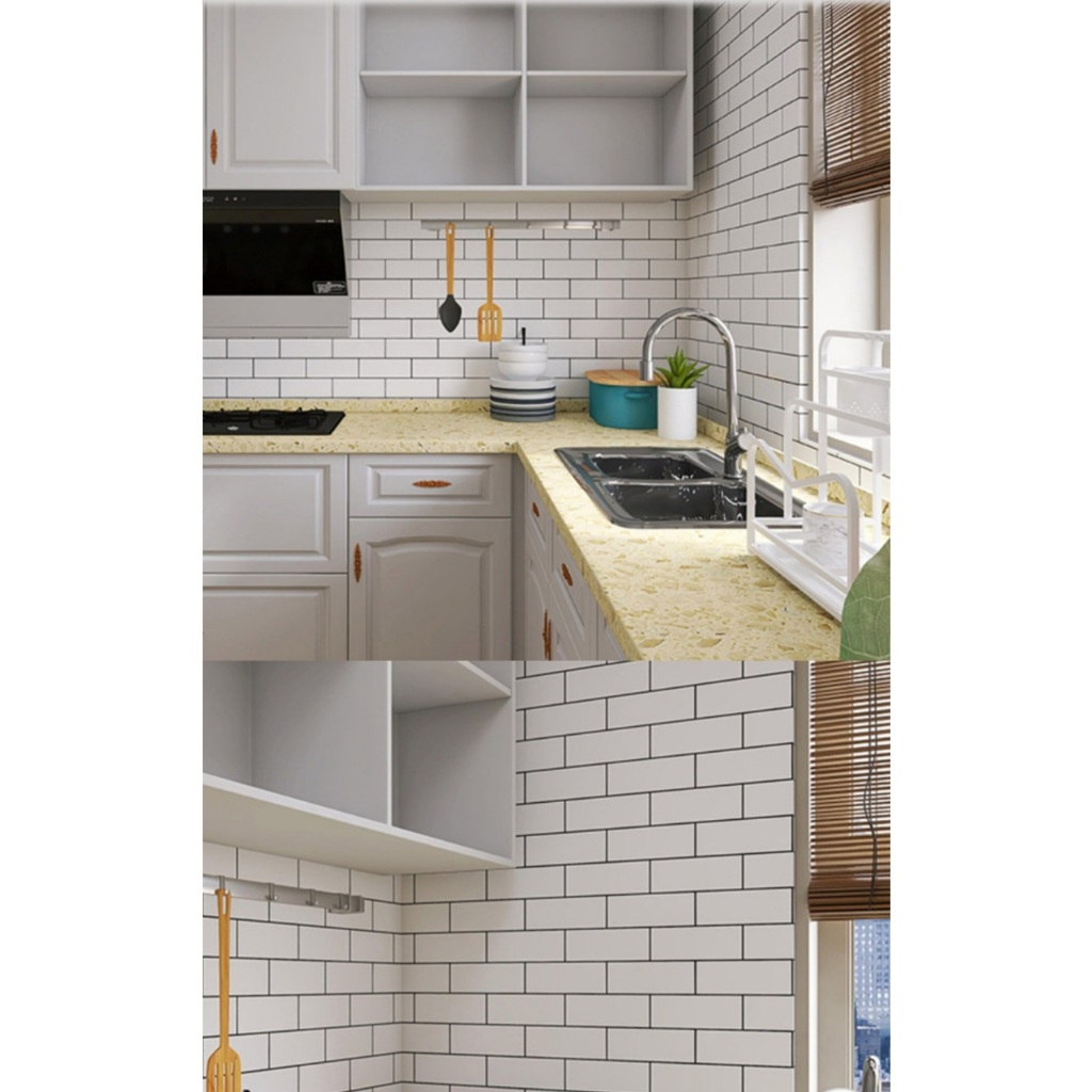 Stiker Dapur Alumunium Foil Stiker Kitchen Set Anti Panas Anti Api