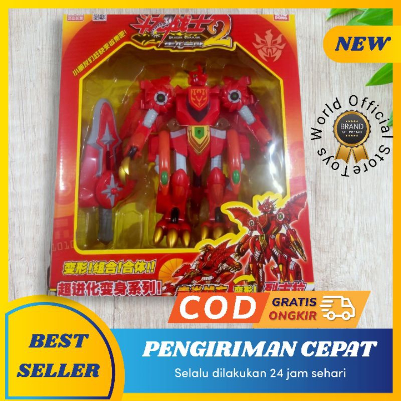 Toys - Mainan Anak Robot Dragon King 2 - Dragon Warrior Uk 10 Inchi