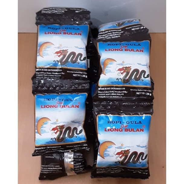 

[⁂S54>] KOPI CAP LIONG BULAN KOPI TANPA GULA 30pcs / KOPI + GULA10pcs Harga pas