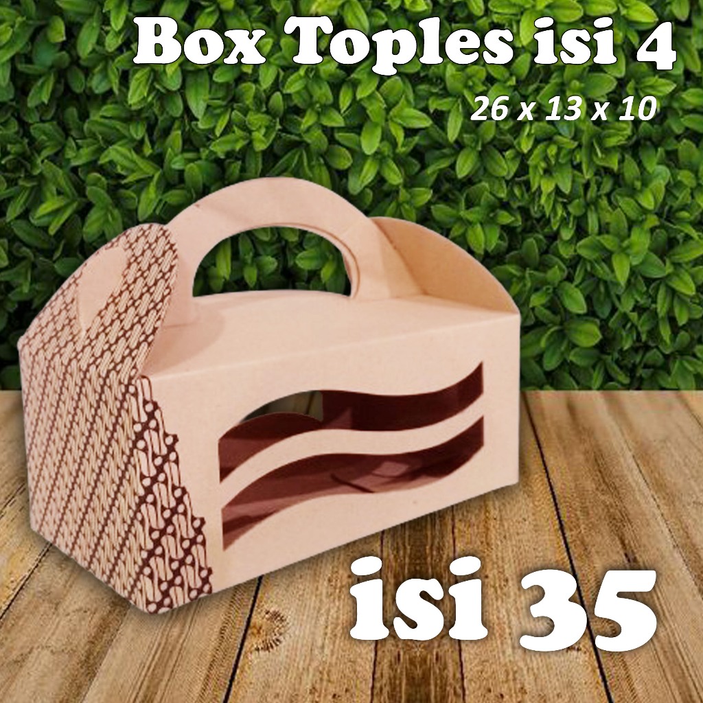 

Box Toples Isi 4 250gr Box Jinjing Gable Box Handle Box MOTIF uk 26x13x10