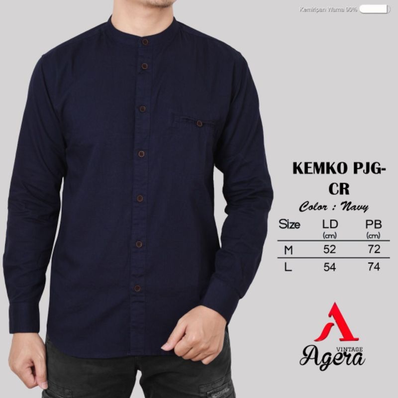 KEMKO SAJUAK-AGERA LENGAN PANJANG FULL KANCING PRIA