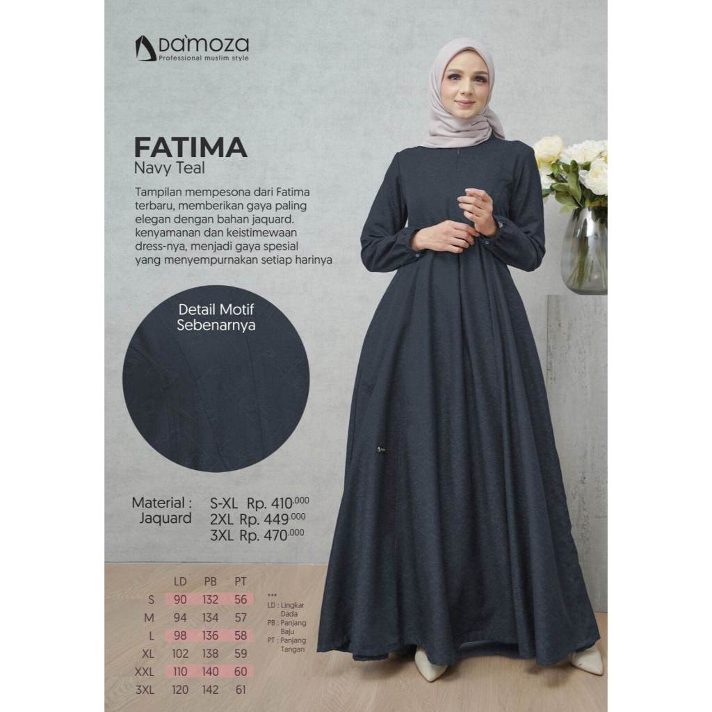 GAMIS DAMOZA Fatima Green Liz / Fatima Aloe Olive / Fatima Broken White JQ001 / Fatima Navy Teal / B