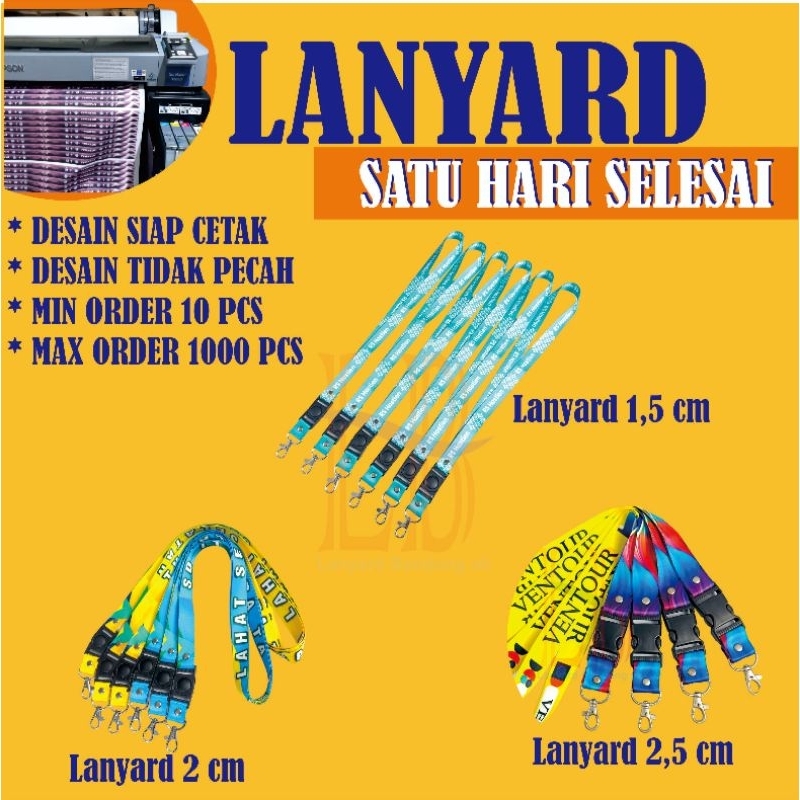 (SATU HARI JADI)LANYARD ID CARD CUSTOM PRINTING SUBLIM/GANTUNGAN NAME TAG/KALUNG ID CARD CUSTOM EXPR