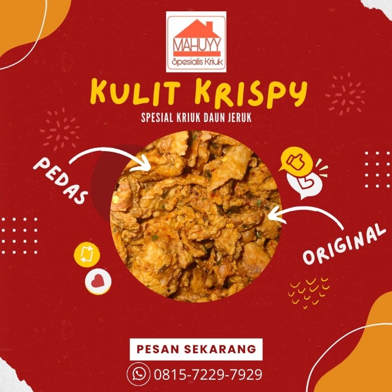 

MAHUYY_ 100GR kulit ayam krispy spesial kriuk daun jeruk