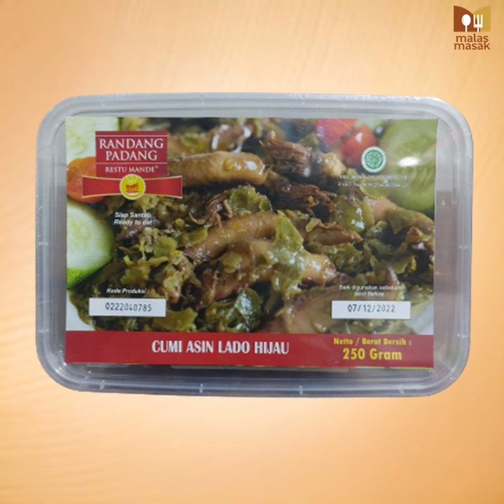 

Cumi Sambalado Hijau Restu Mande 250gr