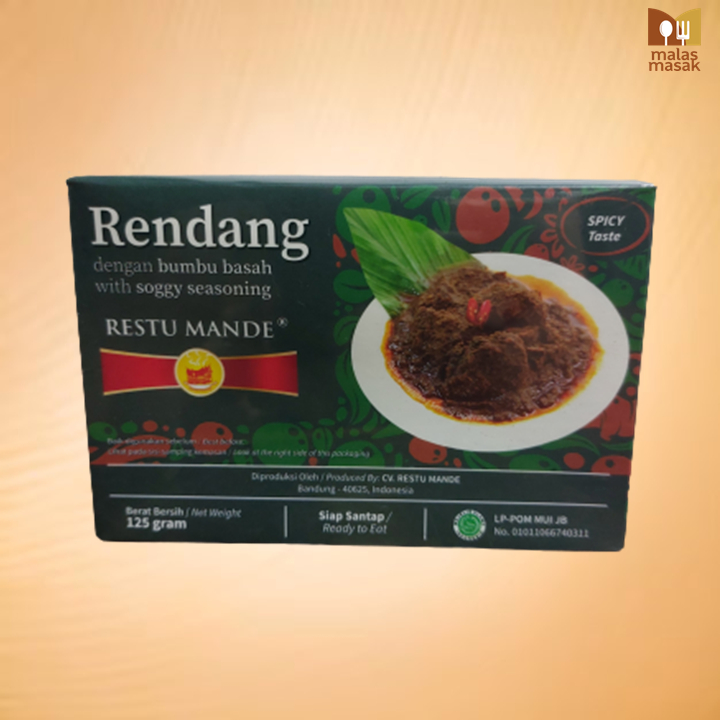 

Rendang Basah Spicy Pedas Restu Mande Rendang Padang 125gr