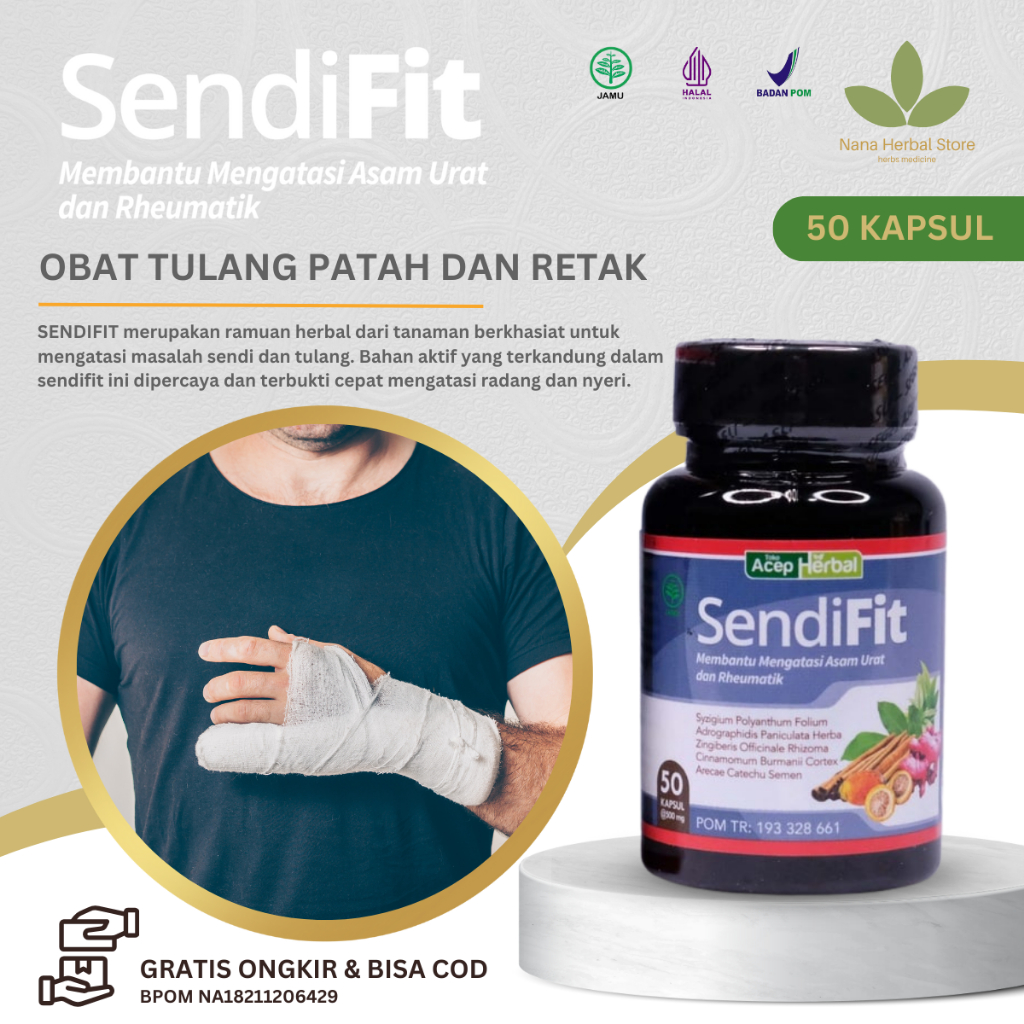 Obat Patah Tulang Dan Retak Herbal Penyambung Perekat Tulang Nutrisi Vitamin Pertumbuhan Tulang Dan 