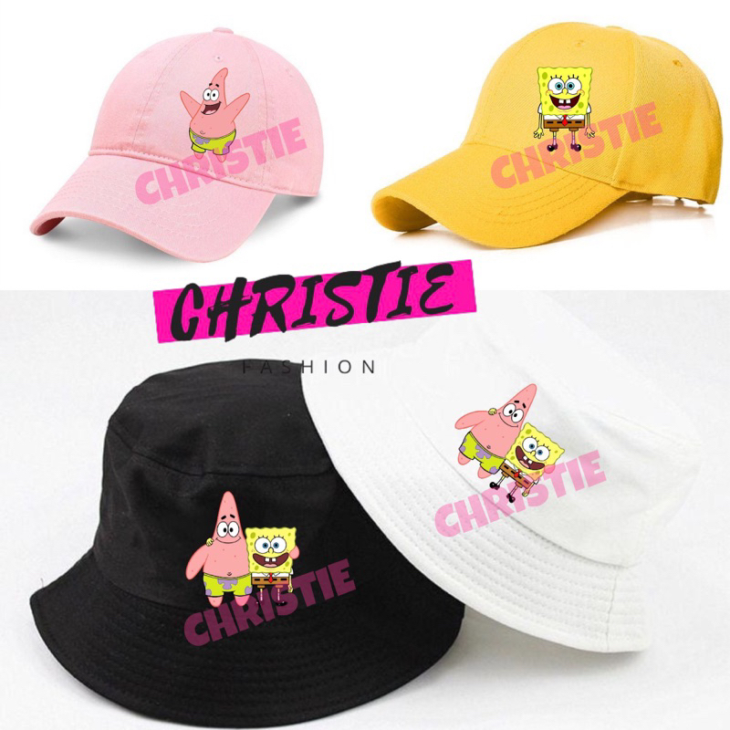 TOPI BUCKET BASEBALL HAT SPONGE BOB PATRICK ANAK DAN DEWASA SPONGEBOB