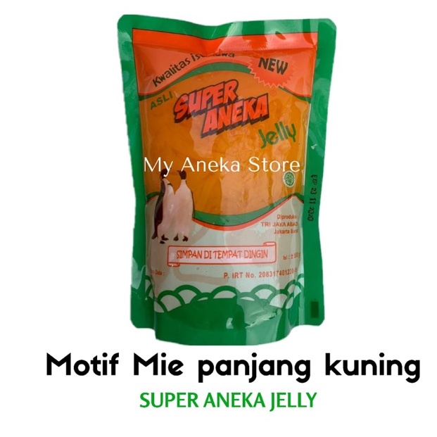 

[❋L75➢] Jelly motif mie panjang kuning orange putih “Super Aneka Jelly” [92]