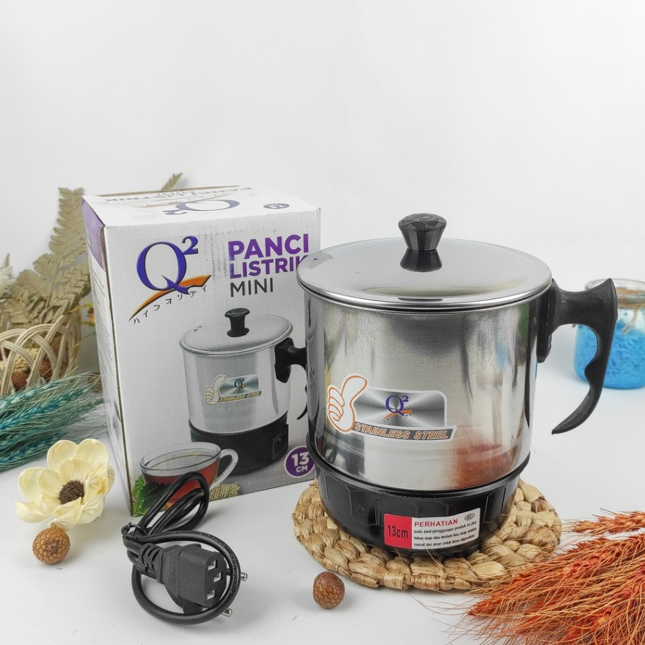 Jual teko / mug listrik pemanas air 13 cm Murah Q2-8013 Pemanas Air Alat Masak Air Mie Kopi Teh dll
