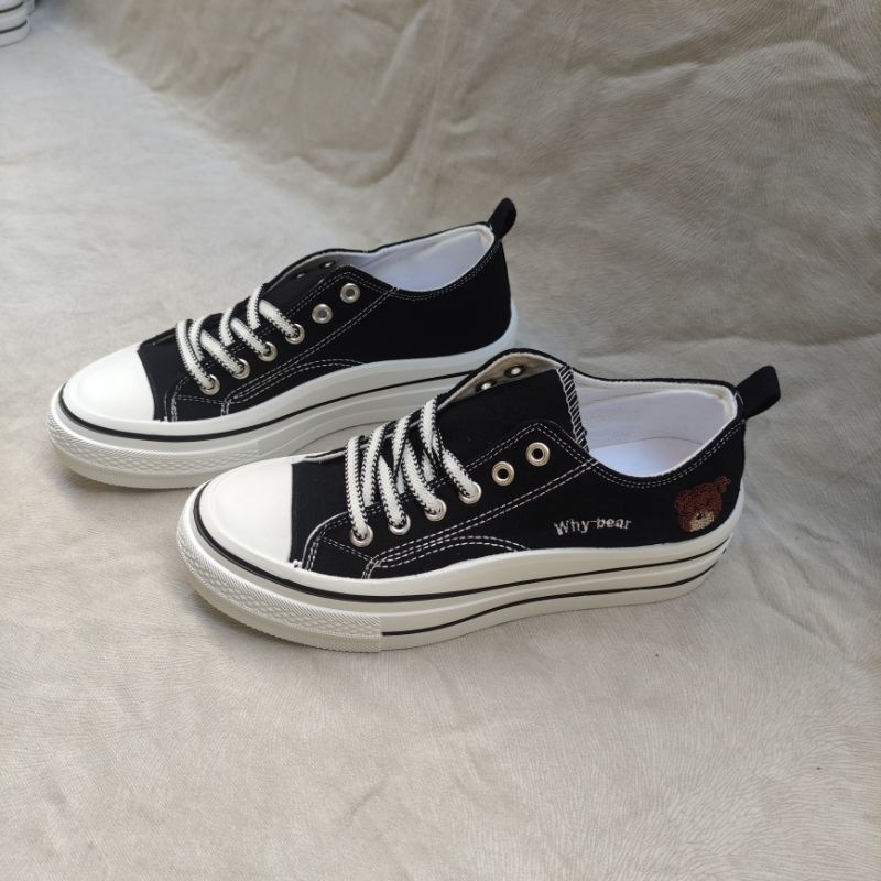 sepatu sekolah frank & nat (f & n) sepatu tali atlrt. 661 hitam 37-41