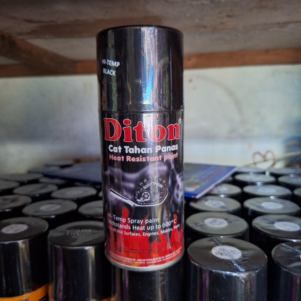 Pilok / Pilox Diton Premium HI-TEMP BLACK & HI-TEMP Tahan Panas Cat Semprot