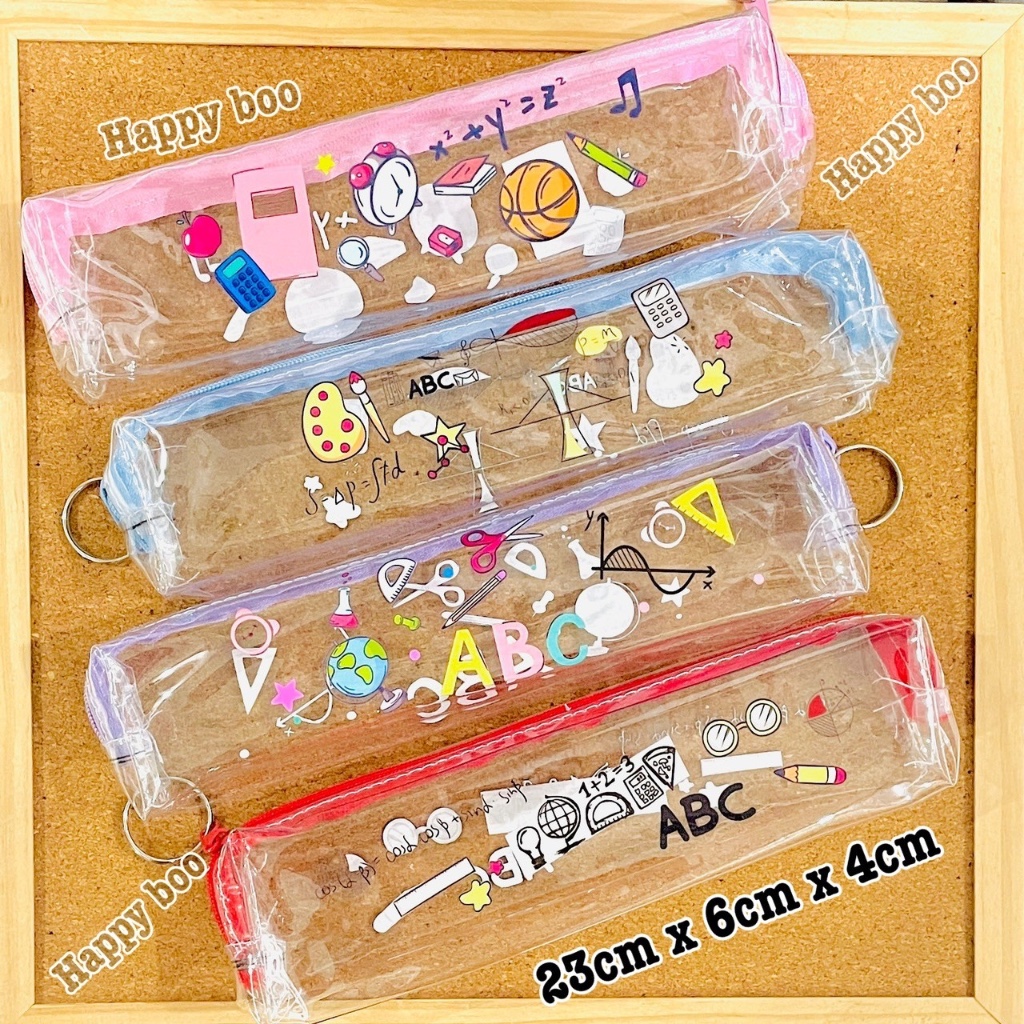 

Tempat pensil mika bening kurus transparant bekur pouch