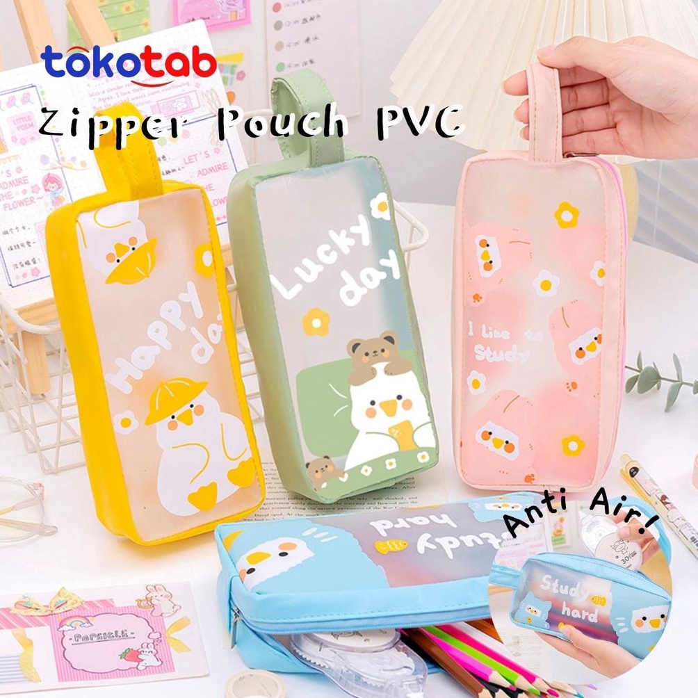 

ern.. Tokotab - Tempat Pensil Korea Pensil Case Pencase Besar Pouch PVC Kartun Kotak Pensil Pouch Zipper Bag 0YY