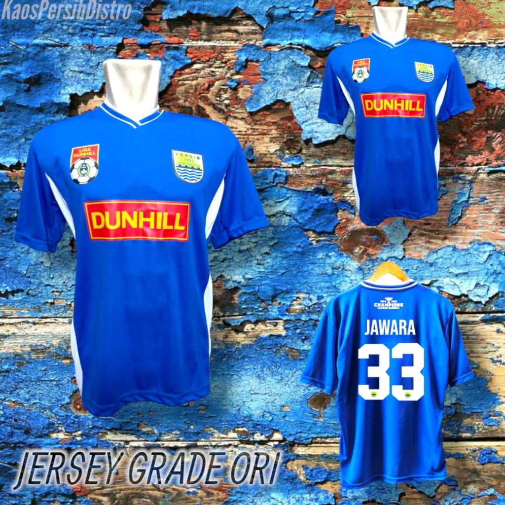 Baju bola Persib Retro Dunhill 94 biru putih GO dan PR3M1UM  M L XL XXL