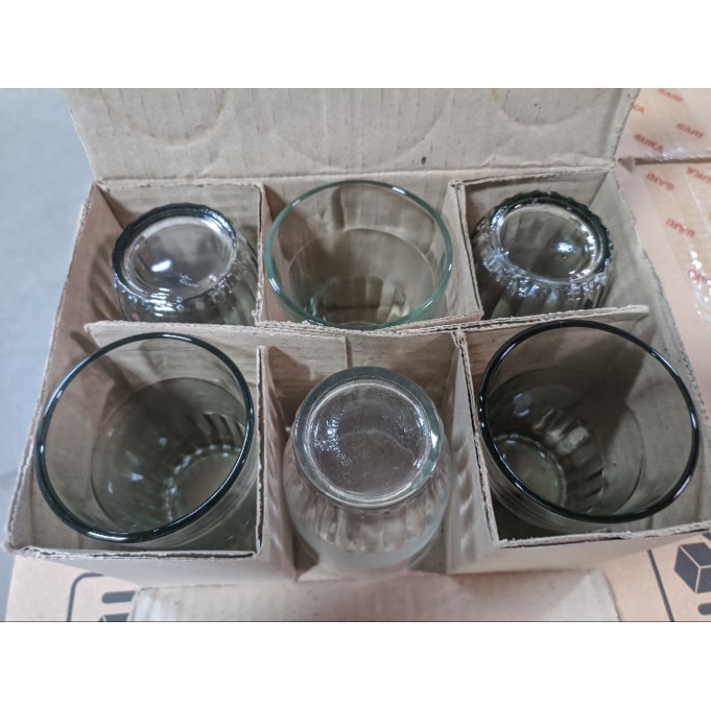 gelas kaca kecil / belimbing ( gelas kopi ) isi 6pcs