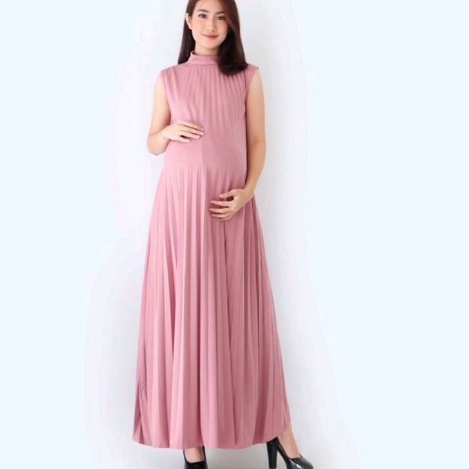 KODE JNU420 BAJU HAMIL/ GAMIS/DRESS INNER PLISKET MAXY YUKENSI TERBARU 278 PREMIUM