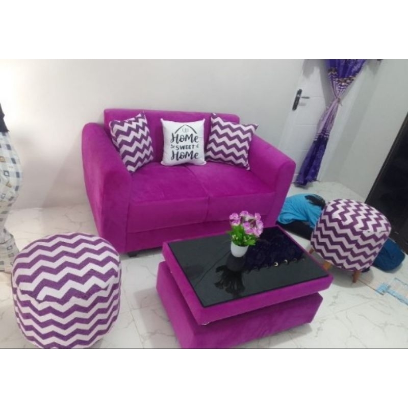 sofa Retro singel 2 seater + meja tamu + stoll 2x by mebel Sumber Harapan Banjarmasin ( sofa retro ,