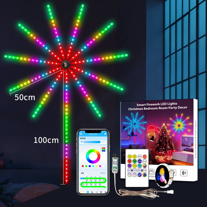 Lampu LED Firework Running Hias Ruangan dan Layangan Kembang