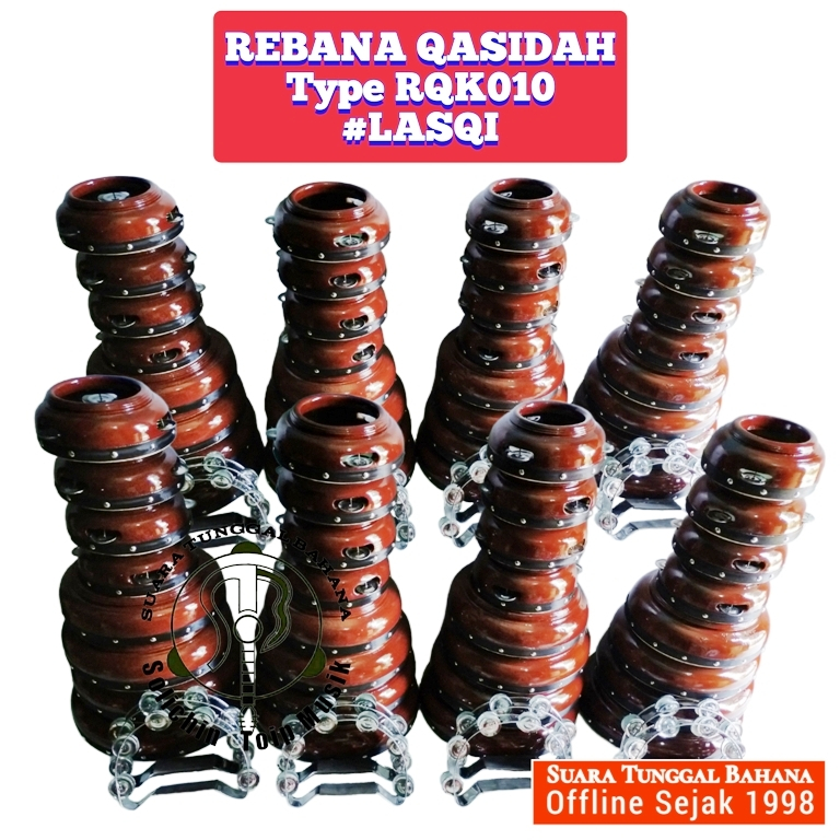 (RQK010/32) Rebana Qasidah 1 Set 10 Pemain Versi Lasqi dan Samrah | Solichin Toip