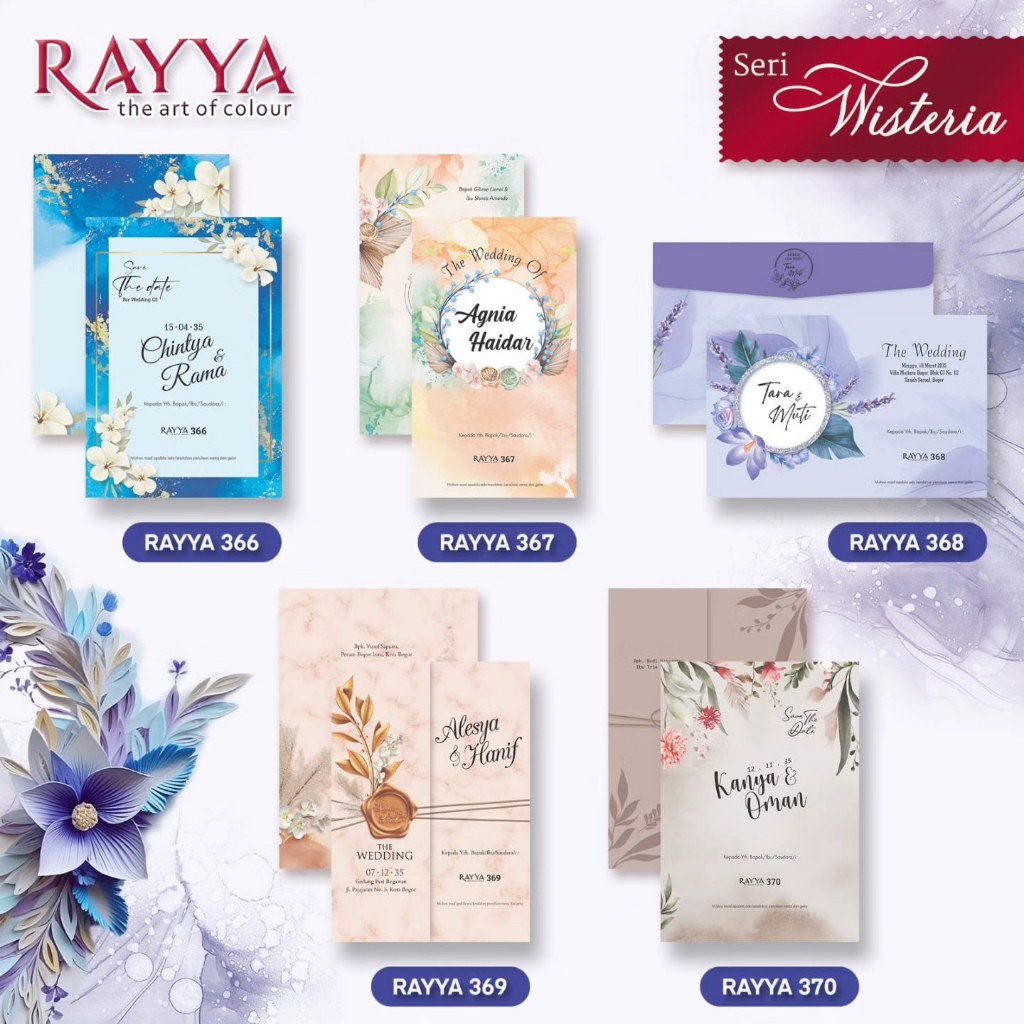 

UNDANGAN WEDDING CETAK (Free Kemasan + Label Nama) - EDISI RAYYA