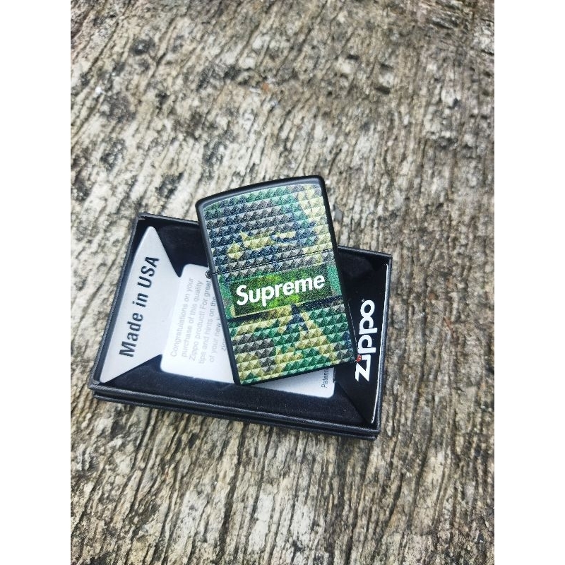 Korek api Zippo Matte Black UV print Motif ARMY SUPREME