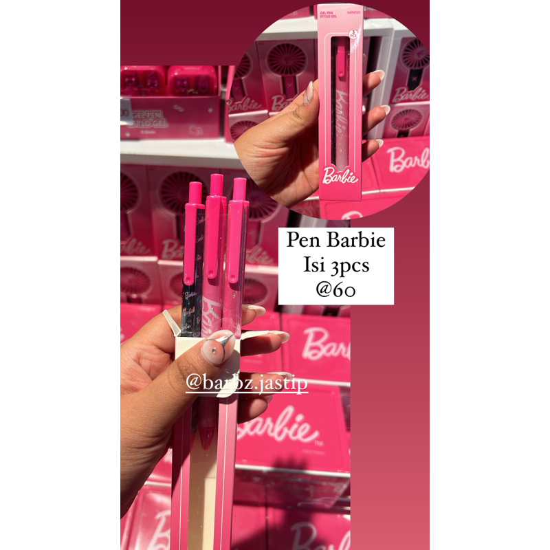 

MINISO X BARBIE PEN GEL / READY STOCK / PEN ISI 3PCS