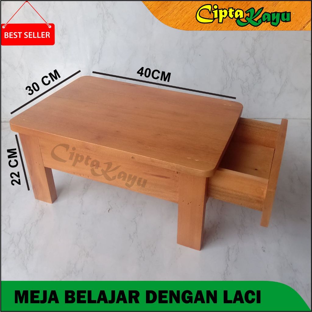 Meja Belajar, Meja Laptop, Meja Makan Lesehan Lengkap Dengan Laci Multifungsi