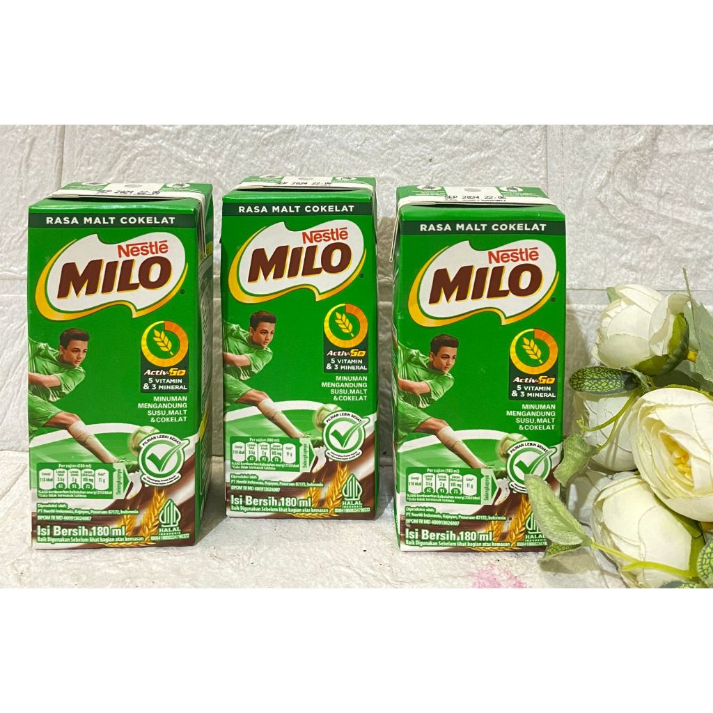 

Cod / Susu milo ukuran 180 ml 1 dus isi 36 pcs / Susu milo kotak coklat active go uht - 180 ml (1 dus isi 36 kotak) / Milo activ-go uht susu coklat 180 ml