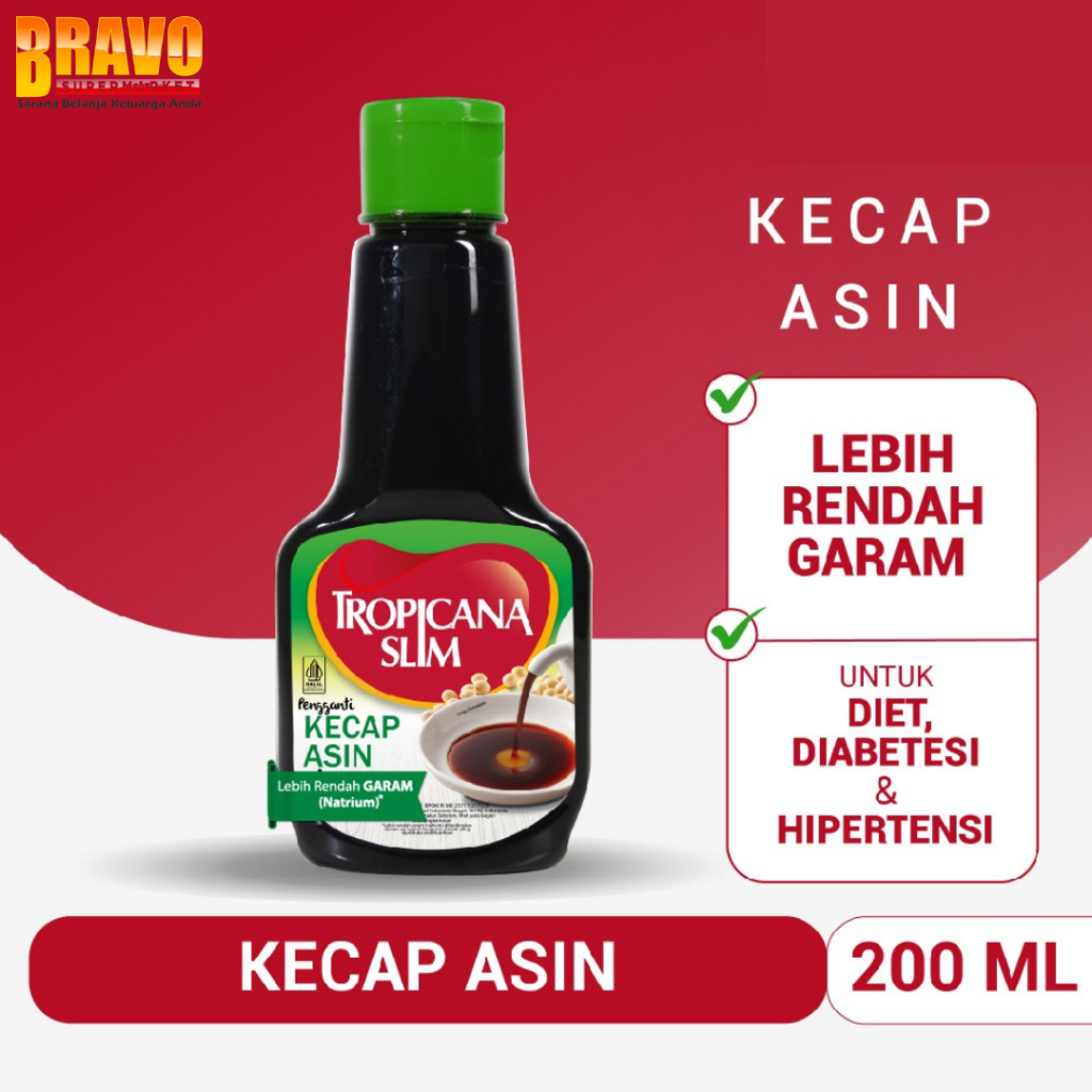 

Bravo Bojonegoro - Tropicana Slim Kecap Asin 200ML - Bantu Dukung Hidup Sehat
