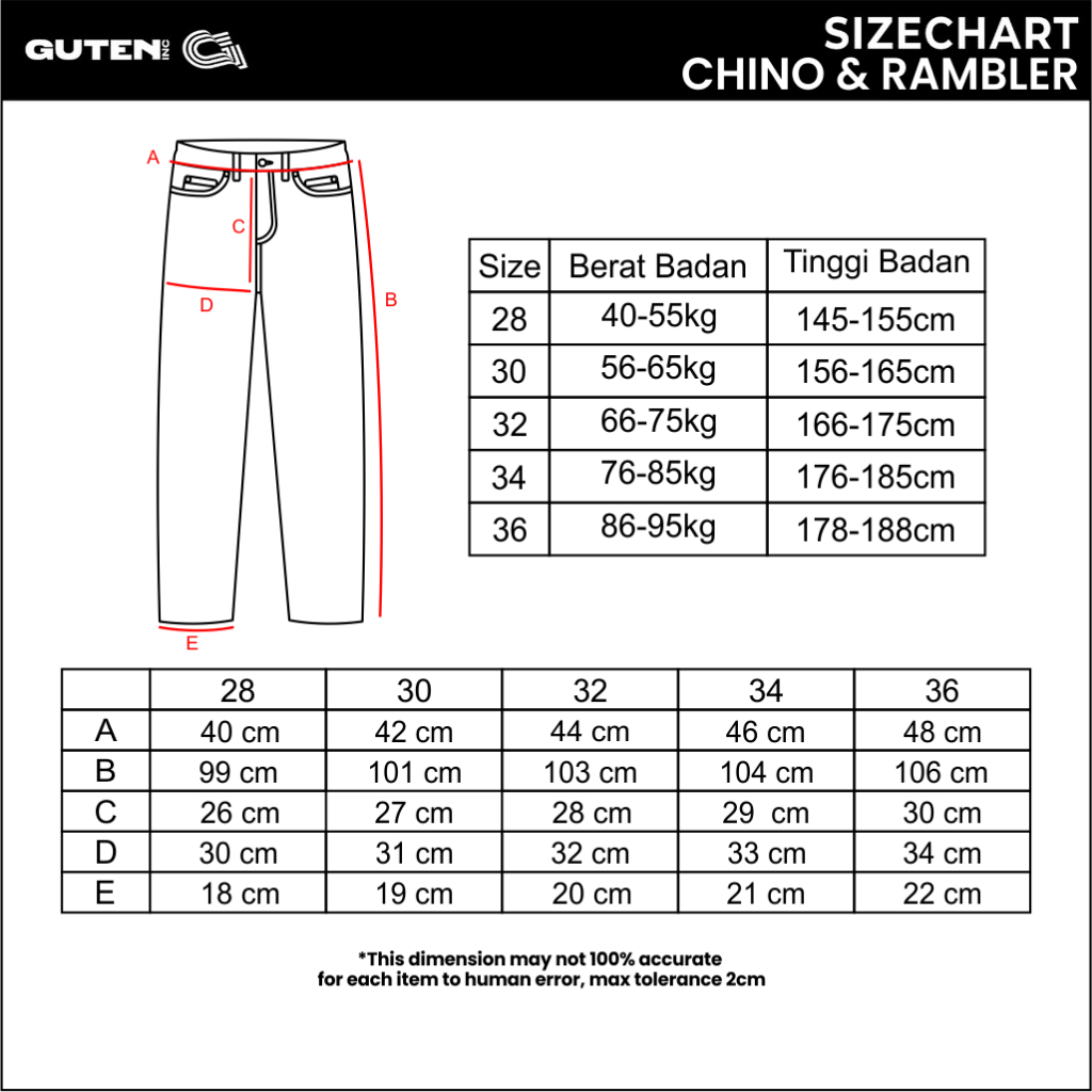 Guten Inc - Celana Jeans Pria Rambler Light Blue Washed Denim Pants